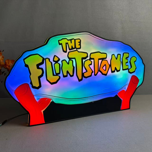 The Flintstones Pinball Topper 3D Printed Lightbox, Arcade Pinball Machine Accessory for Pinball Arcade Machine Fans, USB Dimmeable Neounik