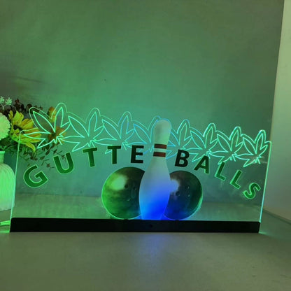 GUTTERBALLS Topper 3D Acrylic LED Topper, for The Big Lebowski Pinball Machine, The Dutch Pinball Pinball machine, Pinball Topper NEOUNIK Signs