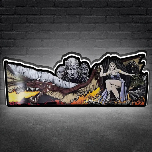 Game of Thrones topper, Pinball Topper LED Lightbox,  3D Printed Lightbox Rock Your Game FYLZGO Signs