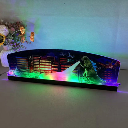 Godzilla Topper Pinball Acrylic LED Topper, for Stern Pinball Machine, Pinball Topper FYLZGO Signs