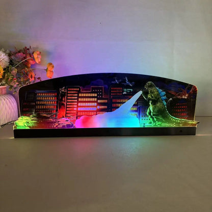 Godzilla Topper Pinball Acrylic LED Topper, for Stern Pinball Machine, Pinball Topper FYLZGO Signs