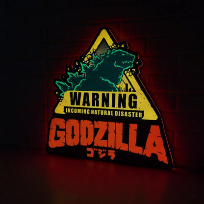 Godzilla Warning Pinball Topper LED Light Box Arcade Game Lightbox FYLZGO Signs