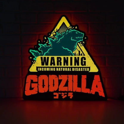 Godzilla Warning Pinball Topper LED Light Box Arcade Game Lightbox FYLZGO Signs