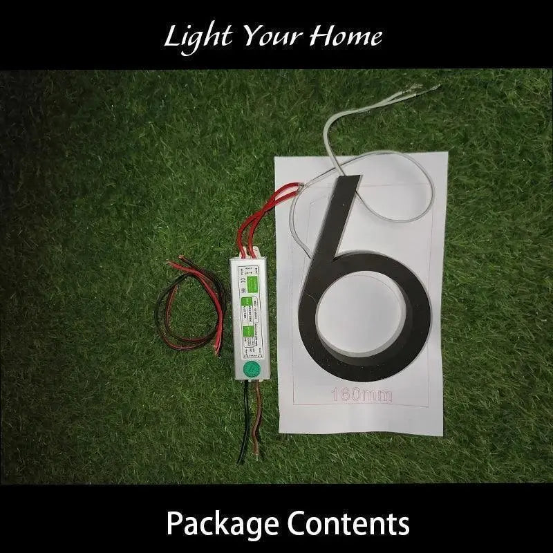 Led outdoor waterproof home name figures exterior acrylic metal illuminated house numbers signs for door room apartment FYLZGO Custom