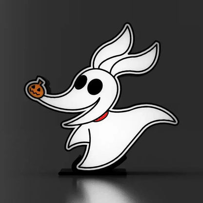 Halloween Decor 3D Lightbox The Nightmare Before Christmas Zero Lightbox LED Light Sign 12 Inch Kids Nightlight 3D Print Gifts FYLZGO Signs