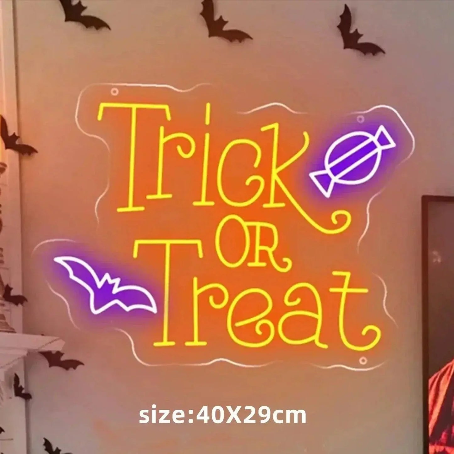 Halloween Neon Sign Halloween Party Decorations Funky Neon Sign Halloween LED Light Halloween Neon Sign Spooky Wall Decoration FYLZGO Signs