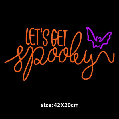Halloween Neon Sign Halloween Party Decorations Funky Neon Sign Halloween LED Light Halloween Neon Sign Spooky Wall Decoration FYLZGO Signs