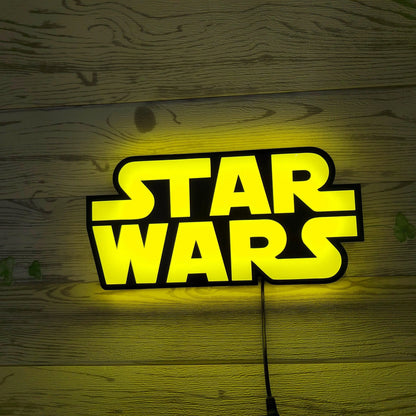 Star Wars Logo 3D Printed Lightbox Handmade,  Star Wars Gifts for Woman and Man FYLZGO Signs