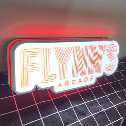Flynn's Arcade LED Sign, Great Nostalgic Decoration, Fully Dimmable & Powered by USB FYLZGO Signs