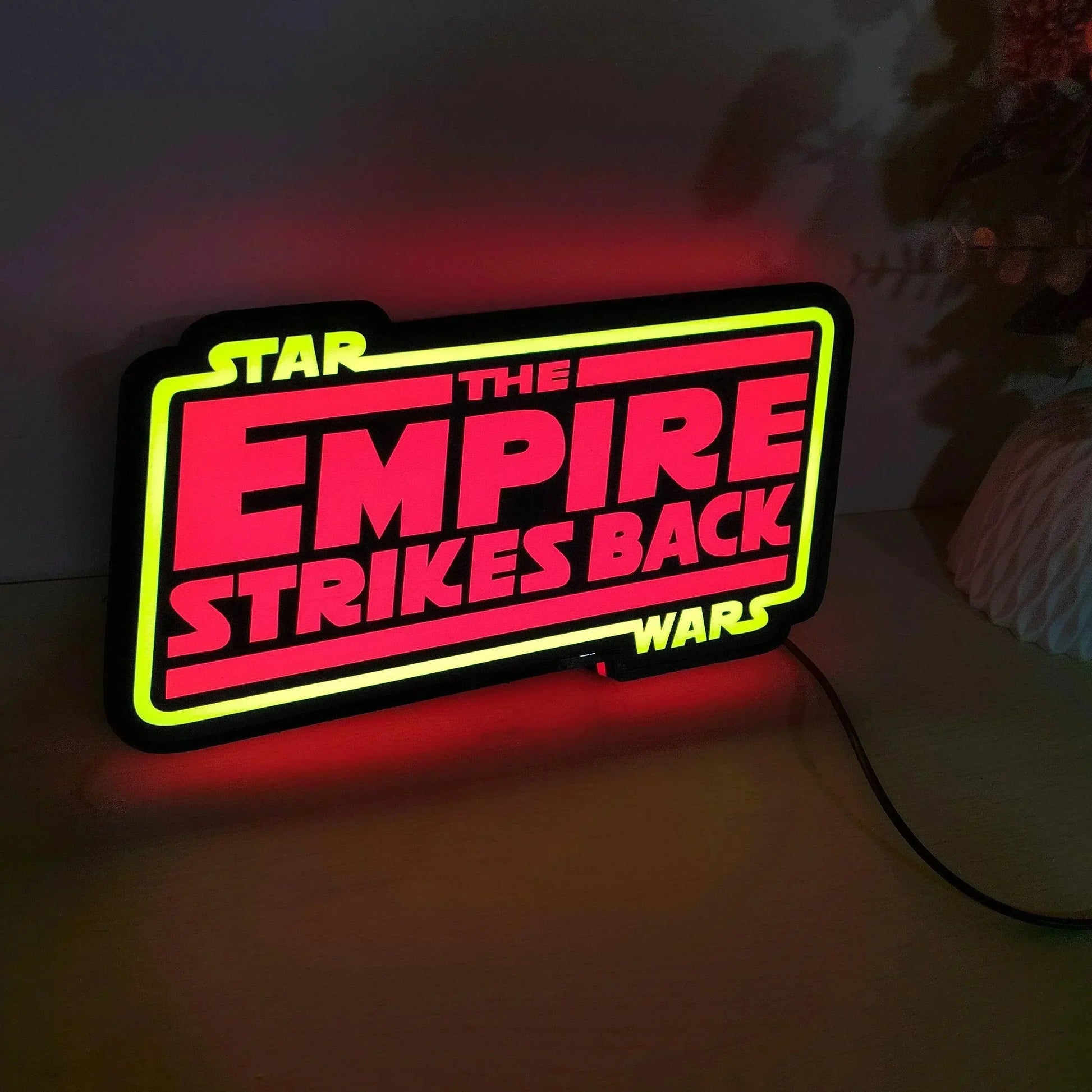 Star Wars The Empire Strikes Back 3D LED Sign Lighting Collection Handmade, Man Cave R2D2 FYLZGO Signs