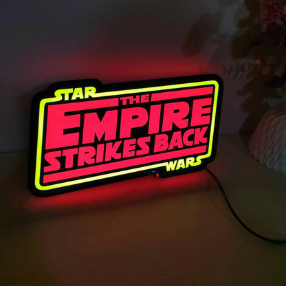 Star Wars The Empire Strikes Back 3D LED Sign Lighting Collection Handmade, Man Cave R2D2 FYLZGO Signs