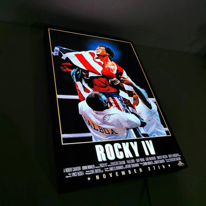 Rocky IV Poster LED Lightbox Fully Dimmable & Powered by USB 3D Printed Movie Poster FYLZGO Signs