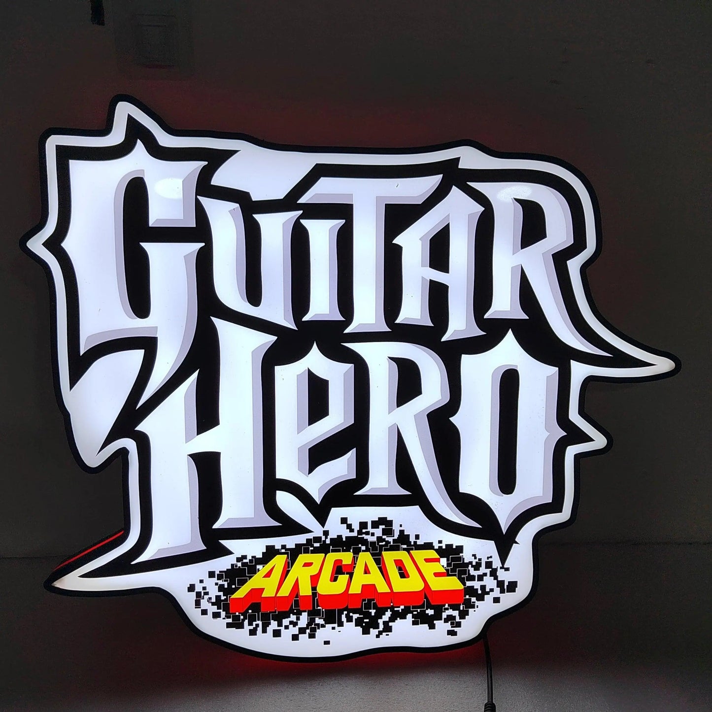 Guitar Hero Arcade 3D Printed LED Lightbox Game Lightbox FYLZGO Signs