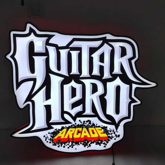 Guitar Hero Arcade 3D Printed LED Lightbox Game Lightbox FYLZGO Signs