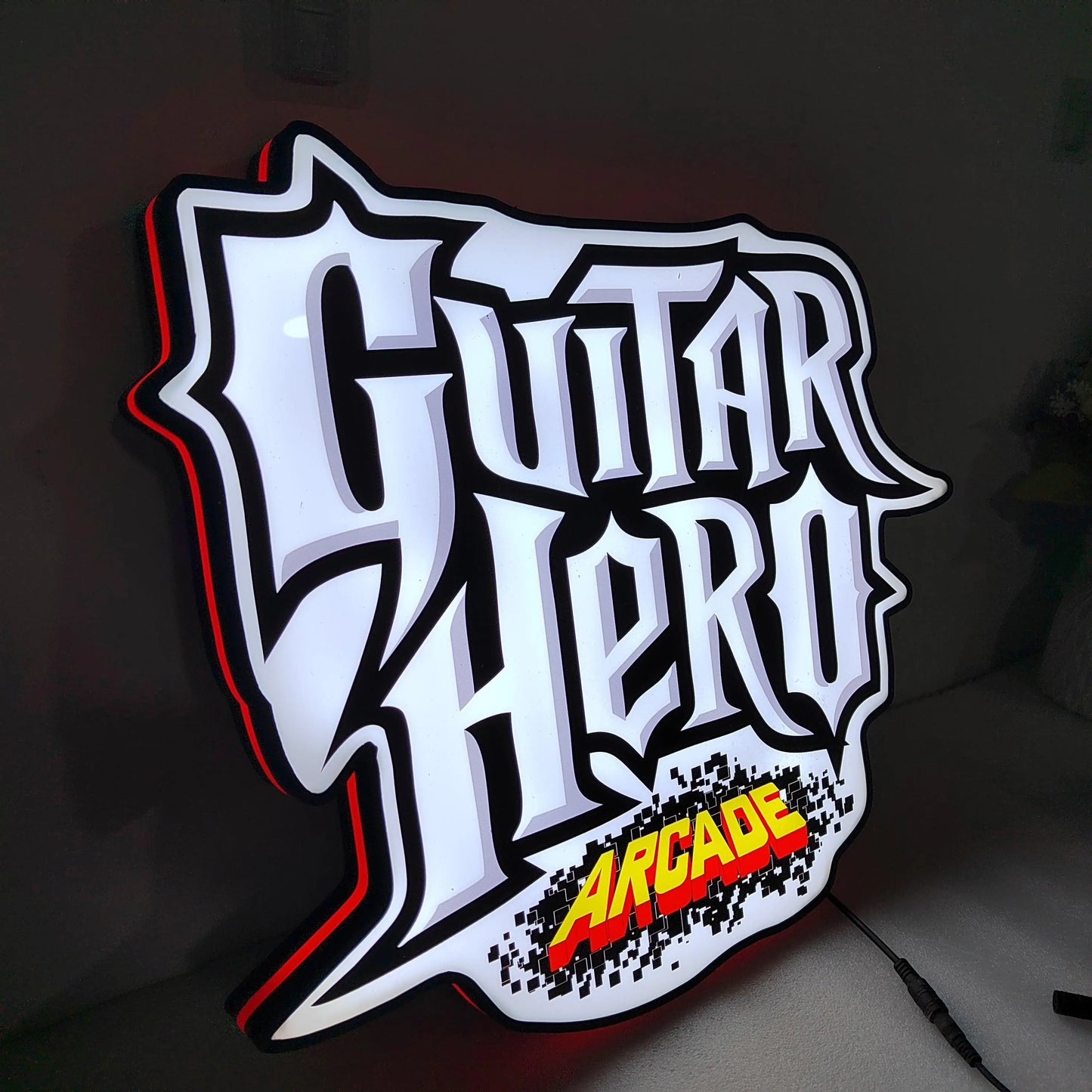 Guitar Hero Arcade 3D Printed LED Lightbox Game Lightbox FYLZGO Signs