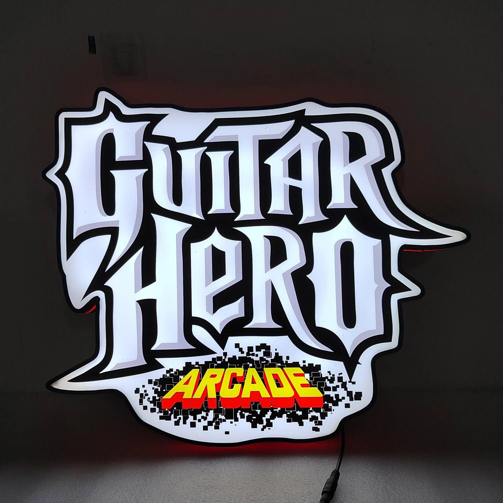 Guitar Hero Arcade 3D Printed LED Lightbox Game Lightbox FYLZGO Signs