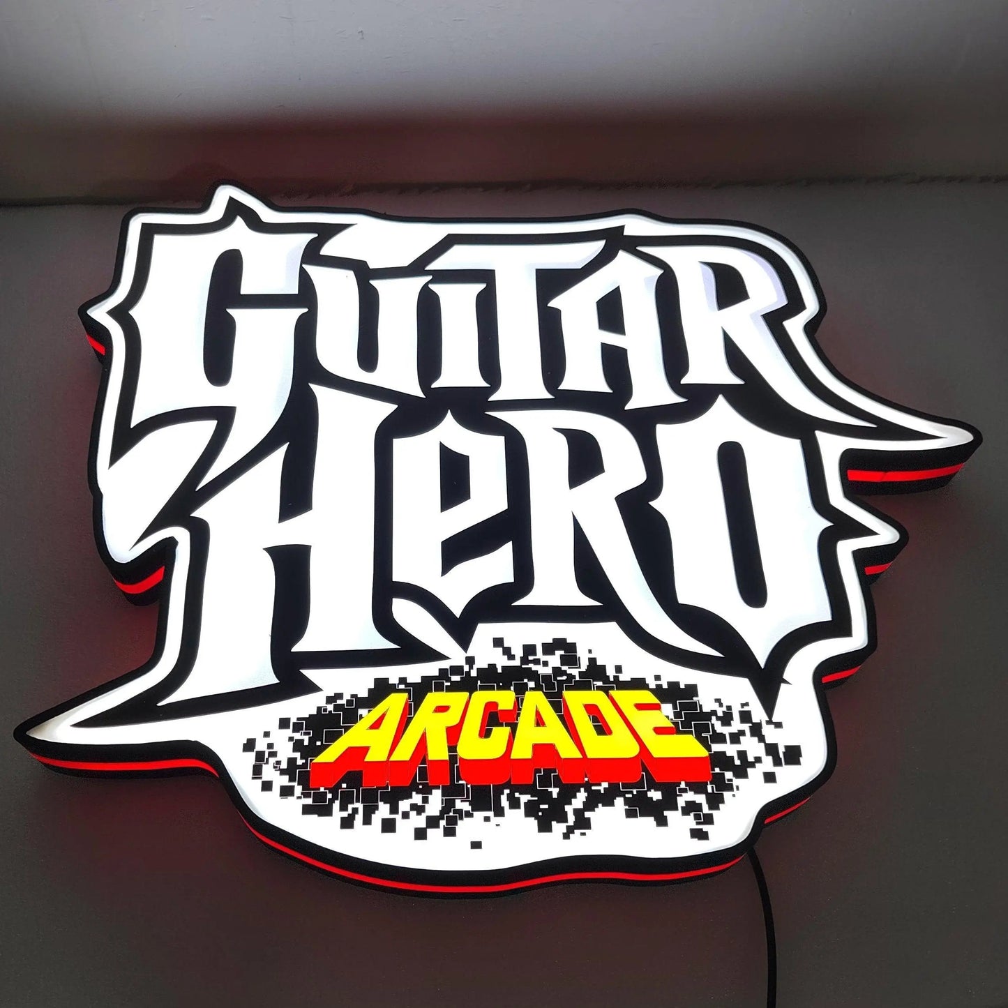 Guitar Hero Arcade 3D Printed LED Lightbox Game Lightbox FYLZGO Signs