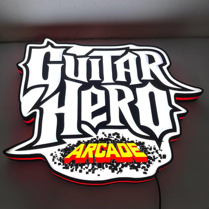 Guitar Hero Arcade 3D Printed LED Lightbox Game Lightbox FYLZGO Signs