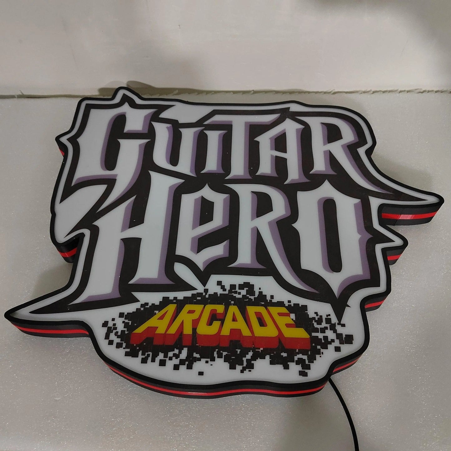 Guitar Hero Arcade 3D Printed LED Lightbox Game Lightbox FYLZGO Signs