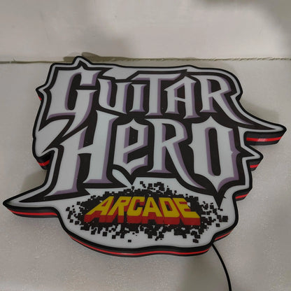 Guitar Hero Arcade 3D Printed LED Lightbox Game Lightbox FYLZGO Signs