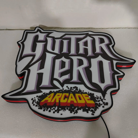 Guitar Hero Arcade 3D Printed LED Lightbox Game Lightbox FYLZGO Signs