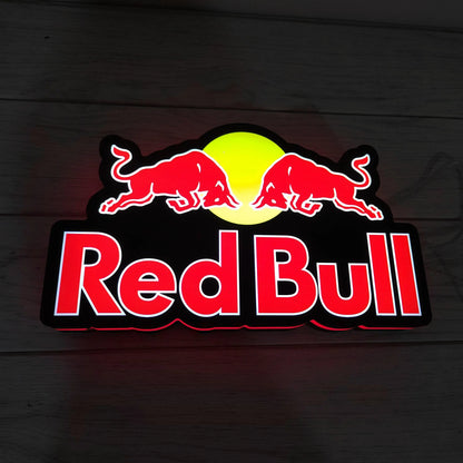 Red Bull Video Game Lightbox, Energy Drink Sign LED Light Box, Perfect for Mancave, Functional Dimmer, 5V, USB Compatible FYLZGO Signs