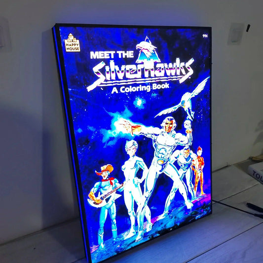 Meet the SilverHawks Poster LED Lightbox Fully Dimmable & Powered by USB 3D Printed Movie Poster FYLZGO Signs