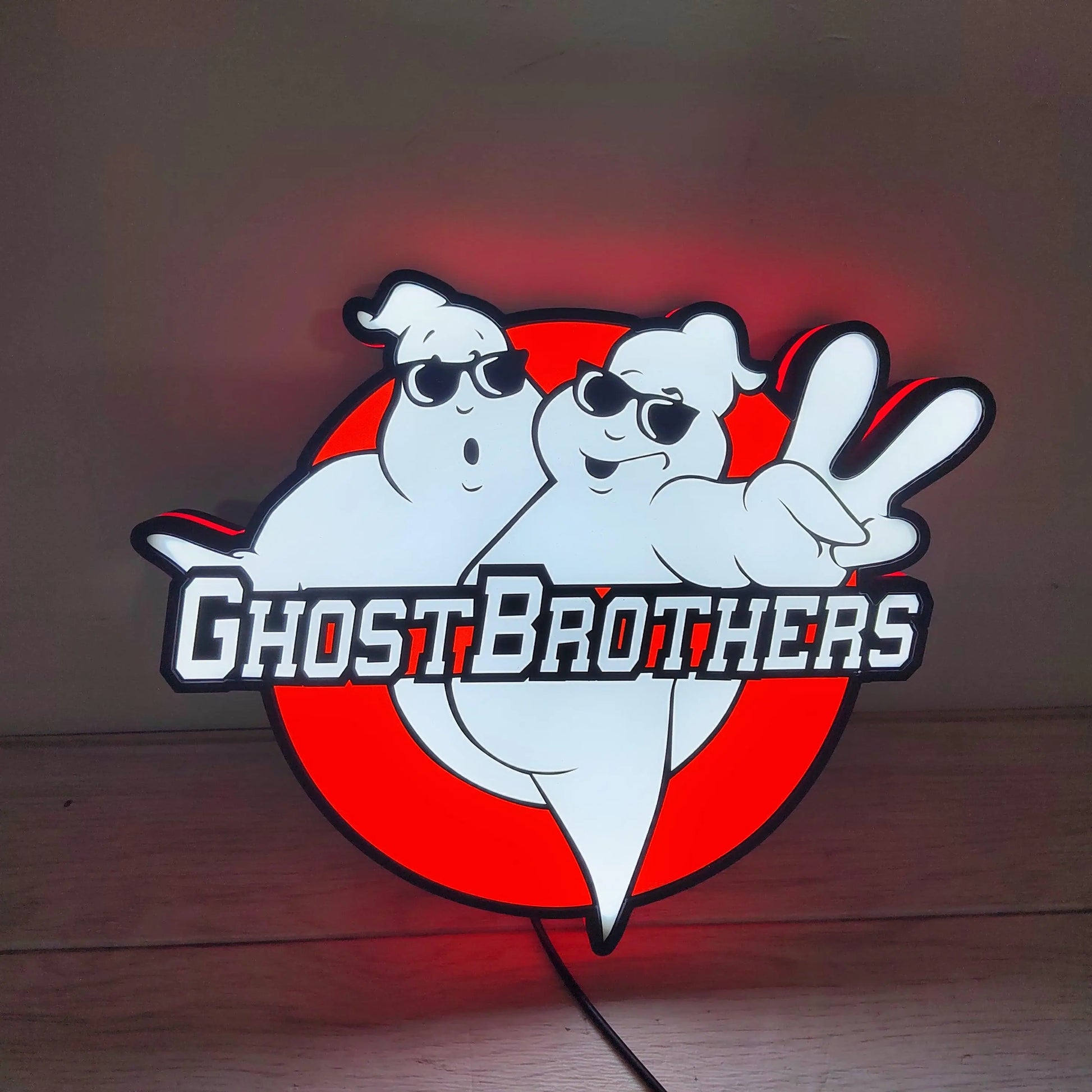 Ghostbusters Brothers Lightbox USB Powered with Dimming Control Perfect Decor FYLZGO Signs