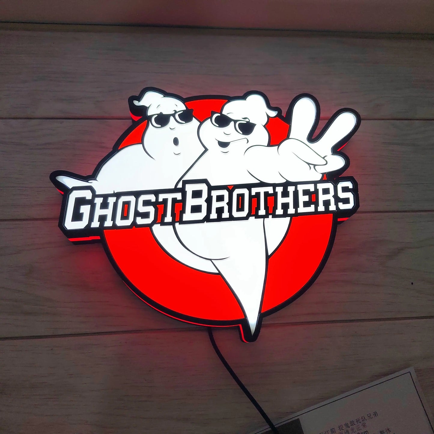 Ghostbusters Brothers Lightbox USB Powered with Dimming Control Perfect Decor FYLZGO Signs