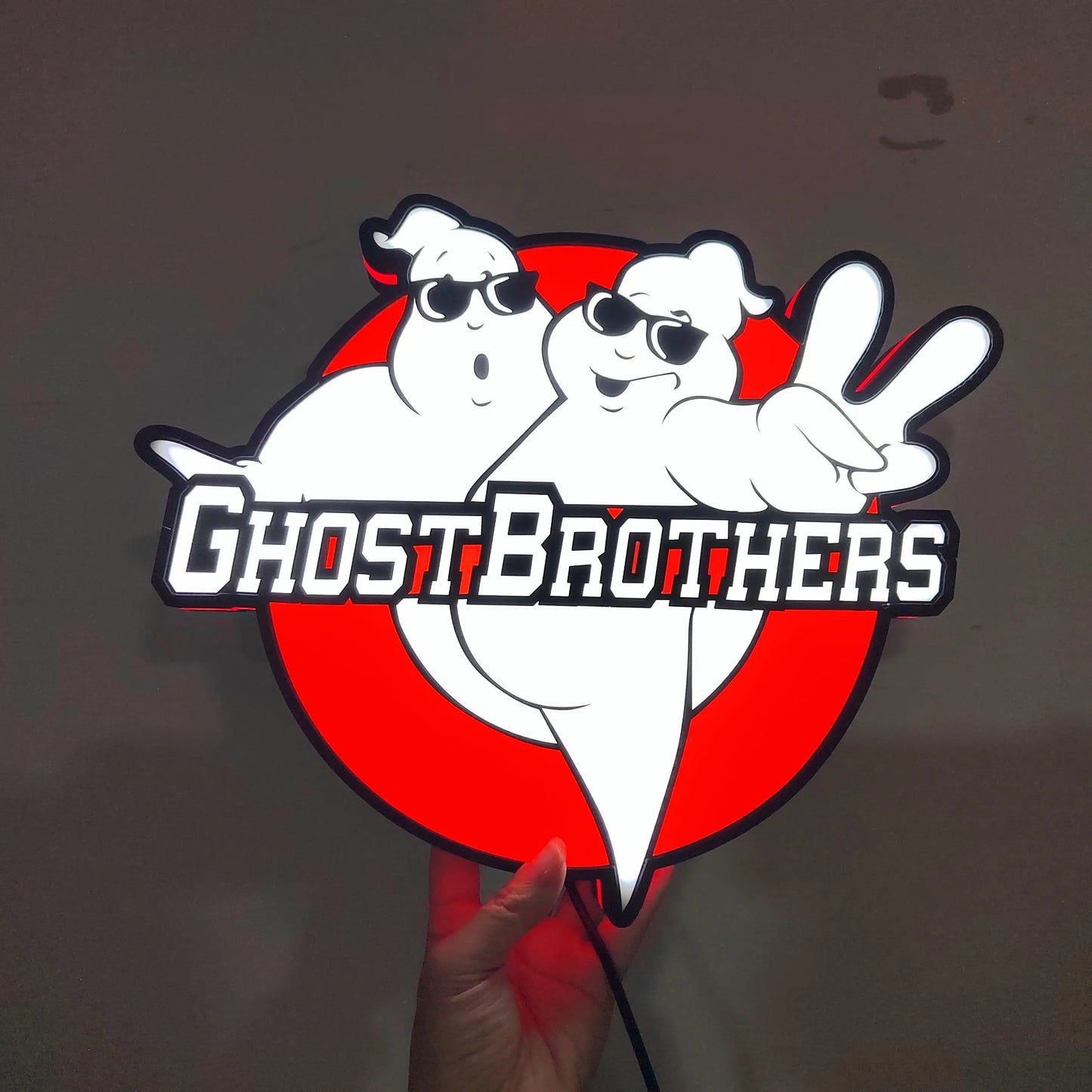Ghostbusters Brothers Lightbox USB Powered with Dimming Control Perfect Decor FYLZGO Signs