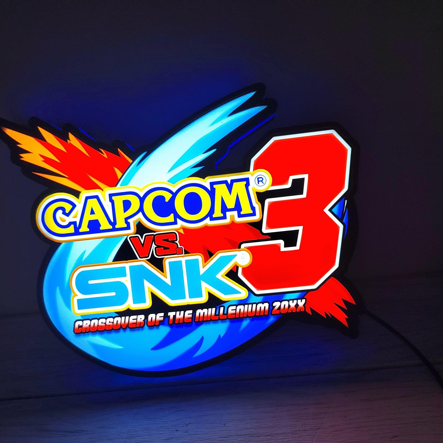 SNK vs. Capcom, Classic Arcade LED Light Box, Classic Fighting Game Arcade Toppers, LED Lightbox Pinball Topper FYLZGO Signs