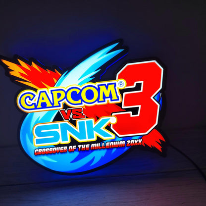SNK vs. Capcom, Classic Arcade LED Light Box, Classic Fighting Game Arcade Toppers, LED Lightbox Pinball Topper FYLZGO Signs