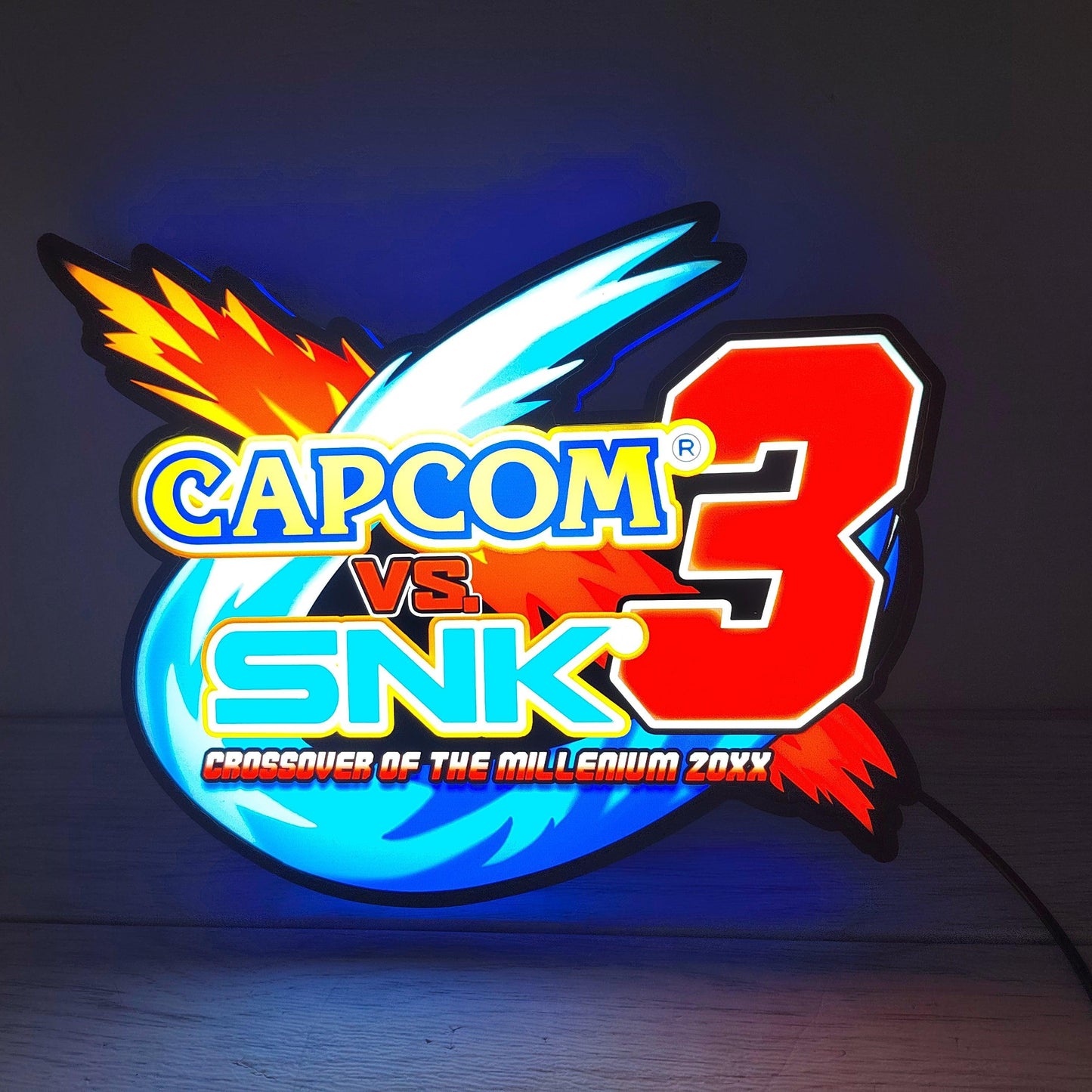 SNK vs. Capcom, Classic Arcade LED Light Box, Classic Fighting Game Arcade Toppers, LED Lightbox Pinball Topper FYLZGO Signs