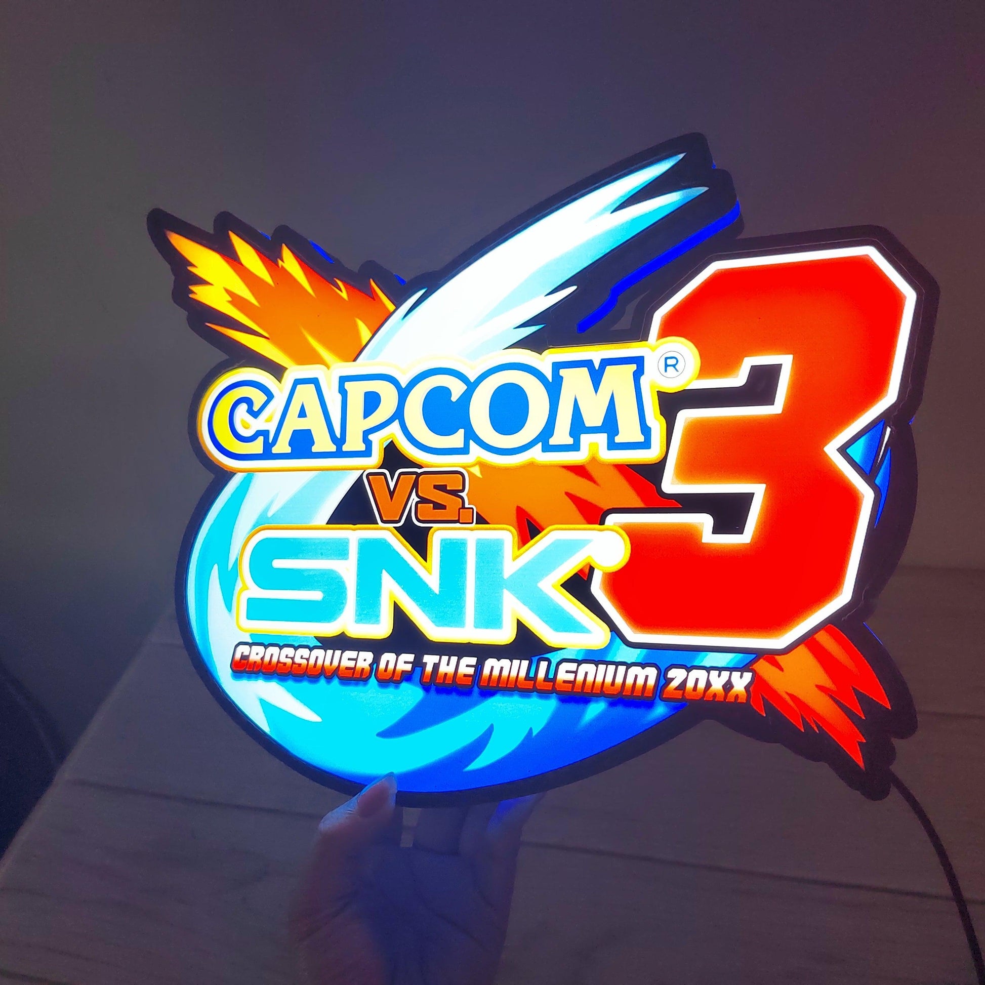 SNK vs. Capcom, Classic Arcade LED Light Box, Classic Fighting Game Arcade Toppers, LED Lightbox Pinball Topper FYLZGO Signs