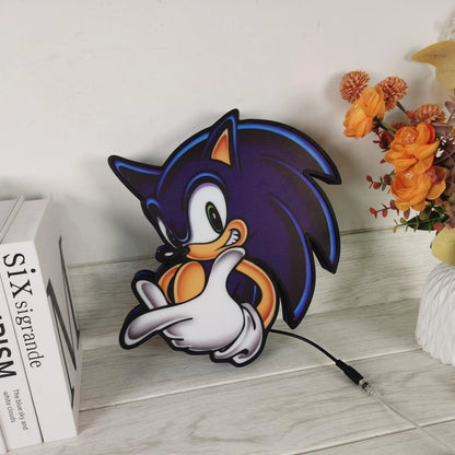 Sonic the Hedgehog SEGA Logo 3D LED Light Box FYLZGO Signs