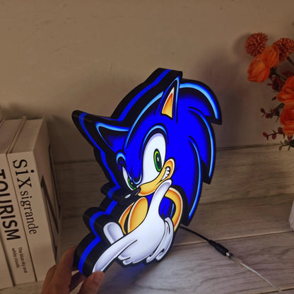 Sonic the Hedgehog SEGA Logo 3D LED Light Box FYLZGO Signs