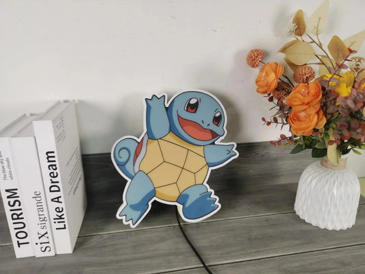 Squirtle Pokemon 3D Printed Led Lightbox FYLZGO Signs