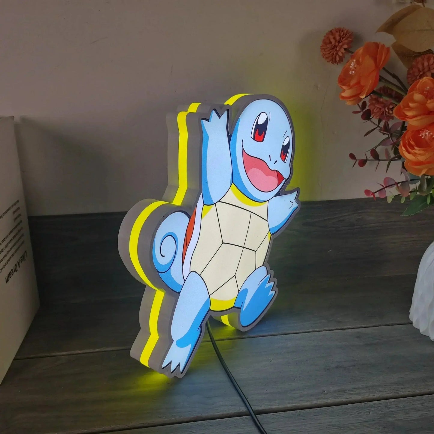 Squirtle Pokemon 3D Printed Led Lightbox FYLZGO Signs