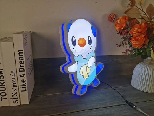 Oshawott Pokemon 3D Printed Led Lightbox FYLZGO Signs