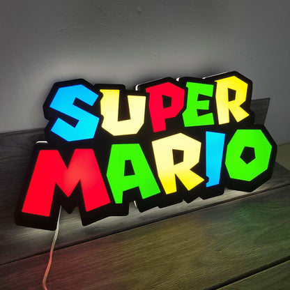SNES Super Mario Video Game Light Great for Gaming Room Decor Nintendo Sign for Man Cave Lights FYLZGO Signs