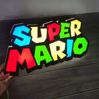 SNES Super Mario Video Game Light Great for Gaming Room Decor Nintendo Sign for Man Cave Lights FYLZGO Signs