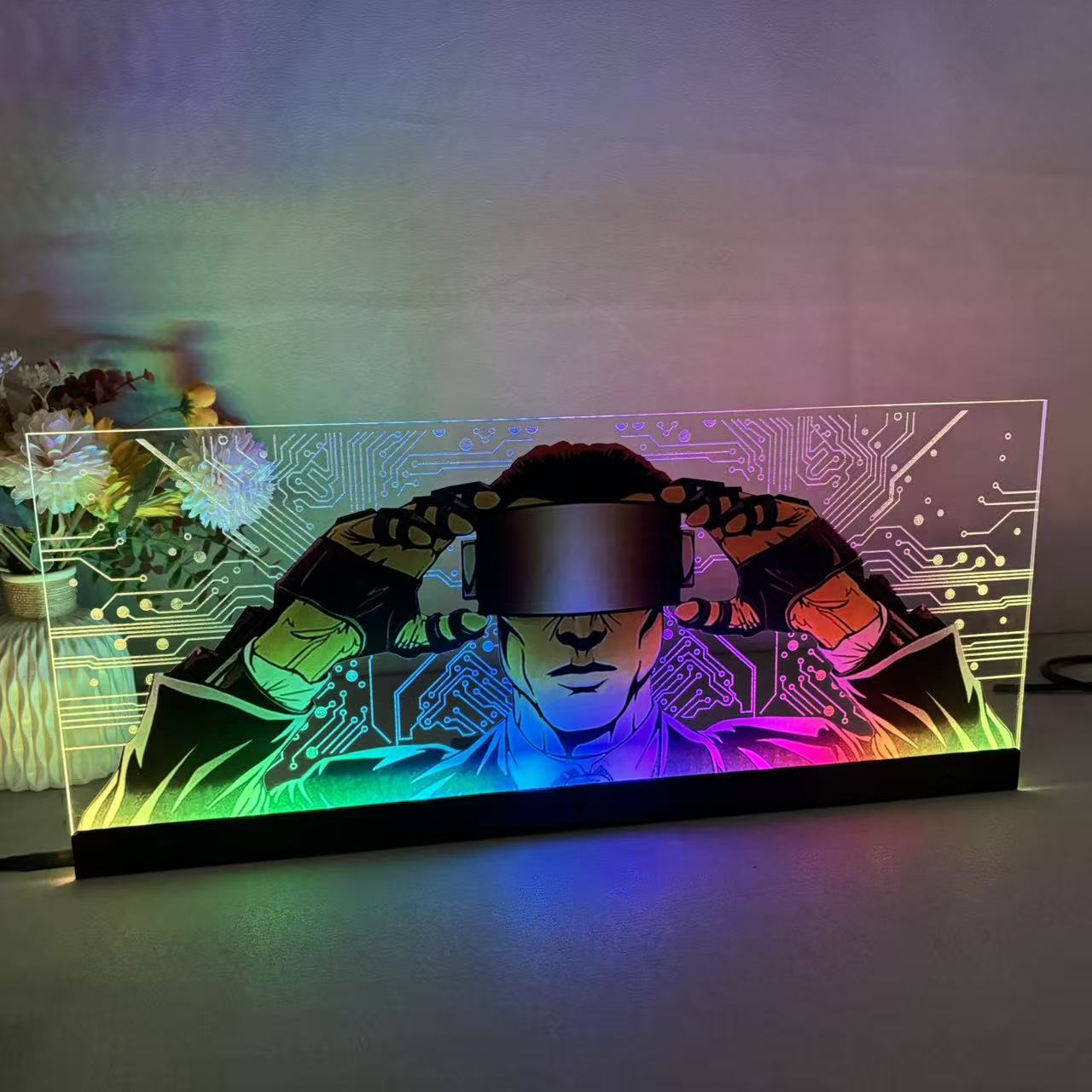 Johnny Mnemonic Pinball Machine 3D Acrylic LED Topper, for Pinball Machine, Pinball Topper Neounik