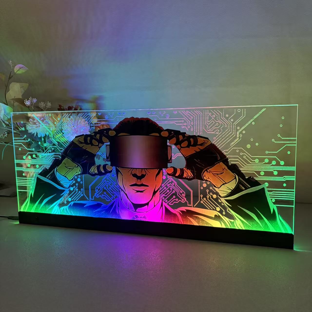 Johnny Mnemonic Pinball Machine 3D Acrylic LED Topper, for Pinball Machine, Pinball Topper Neounik