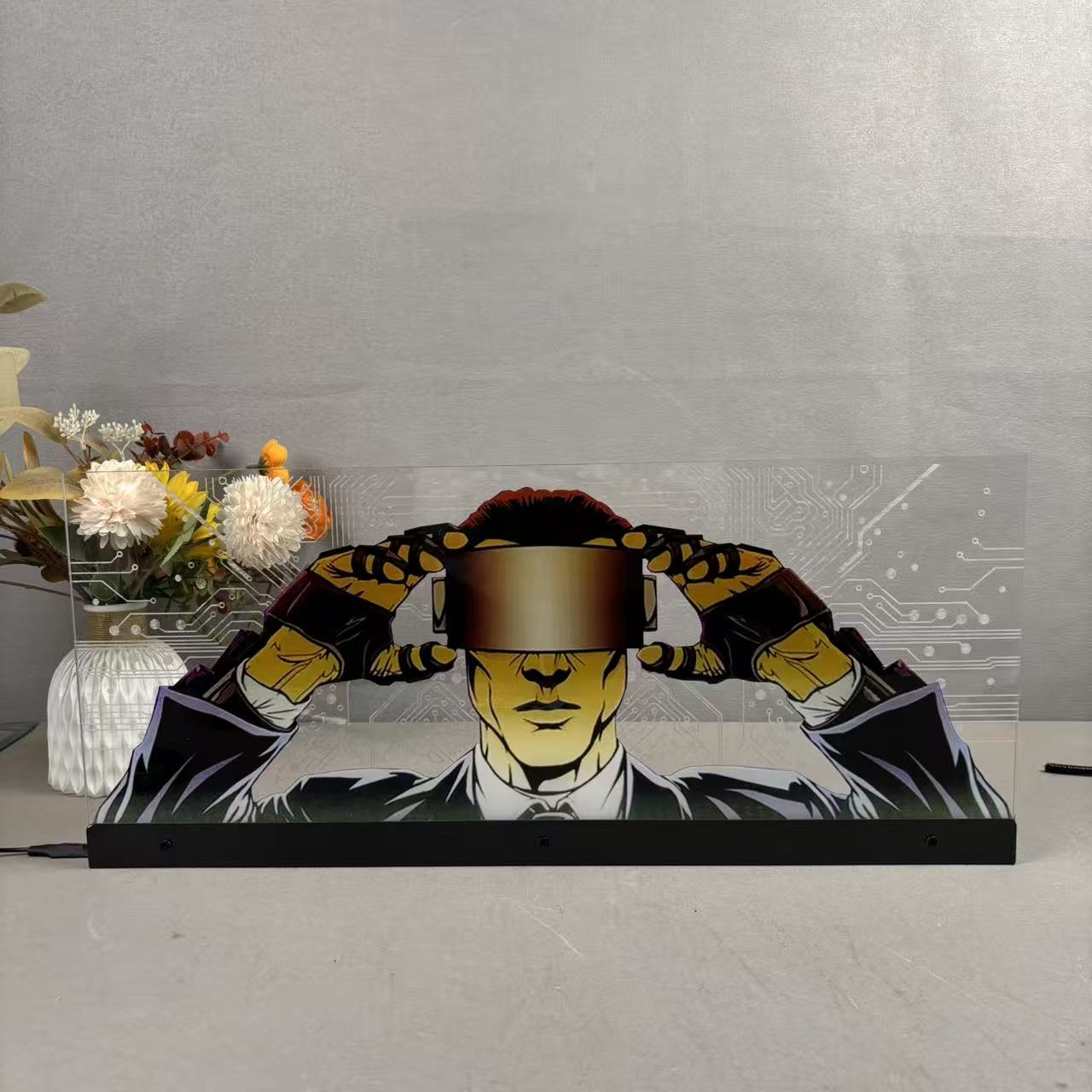 Johnny Mnemonic Pinball Machine 3D Acrylic LED Topper, for Pinball Machine, Pinball Topper Neounik