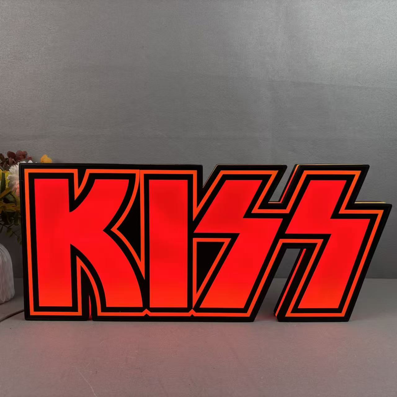 KISS Topper, Logo LED Lightbox, Pinball Arcade Decor Perfect for Game Room or Kiss Pinball Machine Neounik
