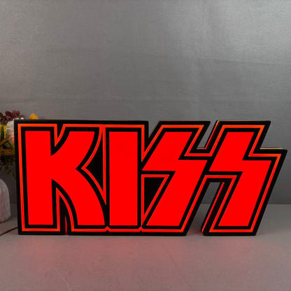 KISS Topper, Logo LED Lightbox, Pinball Arcade Decor Perfect for Game Room or Kiss Pinball Machine Neounik