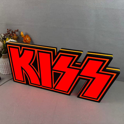KISS Topper, Logo LED Lightbox, Pinball Arcade Decor Perfect for Game Room or Kiss Pinball Machine Neounik