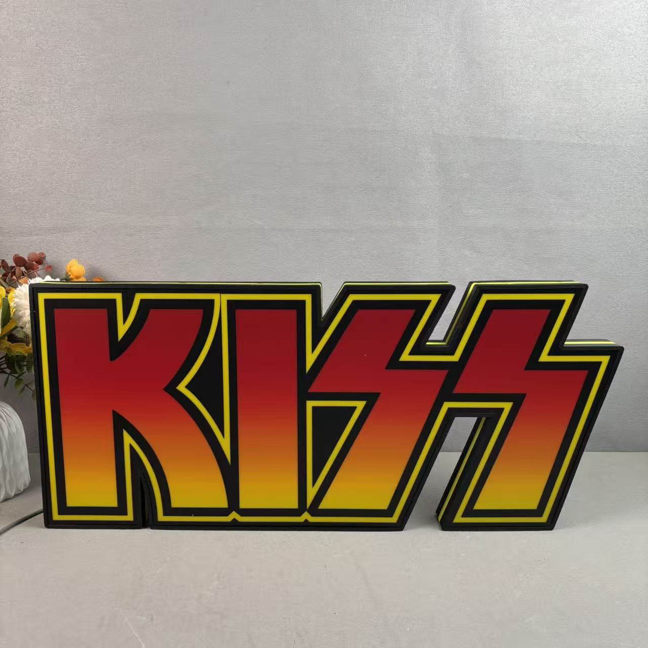 KISS Topper, Logo LED Lightbox, Pinball Arcade Decor Perfect for Game Room or Kiss Pinball Machine Neounik