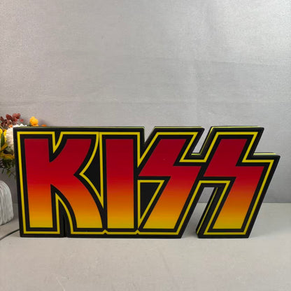 KISS Topper, Logo LED Lightbox, Pinball Arcade Decor Perfect for Game Room or Kiss Pinball Machine Neounik