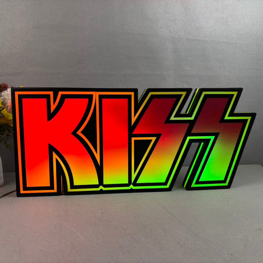 KISS Topper, Logo LED Lightbox, Pinball Arcade Decor Perfect for Game Room or Kiss Pinball Machine Neounik